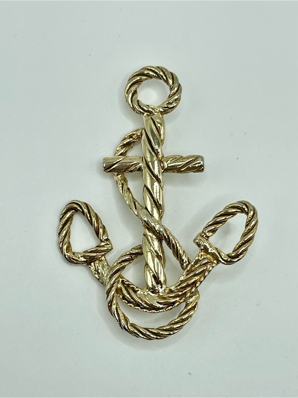 JJ Jonette Jewelry Gold Rope Anchor Wall Accent - Home Accents